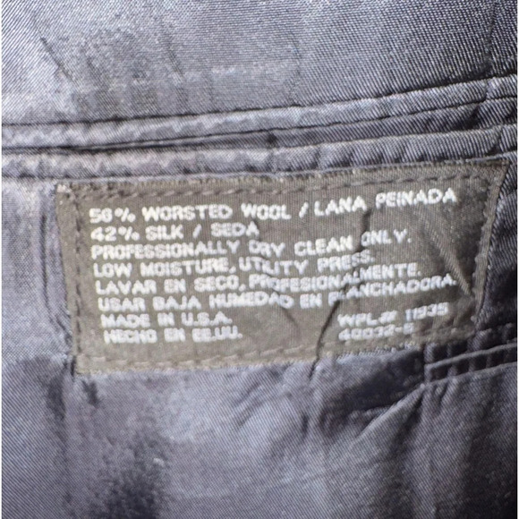 Stafford Executive men’s 43 dk gray jacket 2 button closure wool & silk lined. - Picture 9 of 10